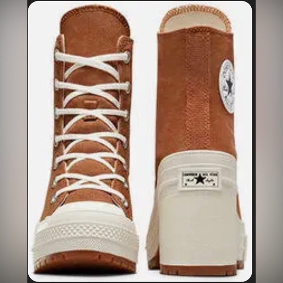 Converse Chuck 70 De Luxe Tawny brown sneaker Platform‎ Heels size 13 women new - Picture 6 of 9